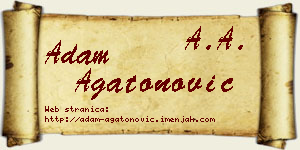 Adam Agatonović vizit kartica